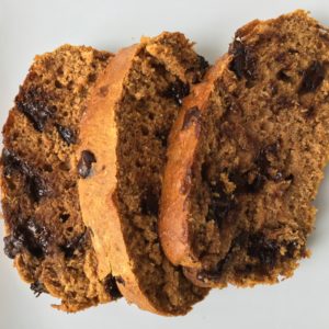 One Bowl Chocolate Chip Pumpkin Bread by Marie Tower at Marietower.com