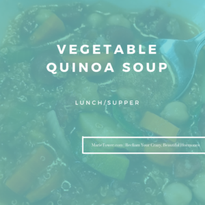 Vegetable Quinoa Soup by Marie Tower at MarieTower.com