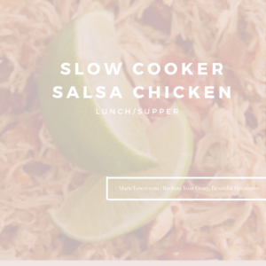 Slow Cooker Salsa Chicken by Marie Tower at MarieTower.com Slow Cooker Salsa Chicken by Marie Tower at MarieTower.com