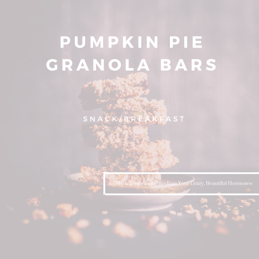 Pumpkin Pie Granola Bars Marie Tower Nutrition