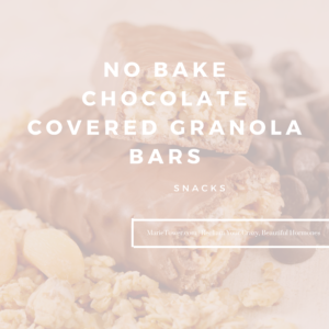 No Bake Chocolate Covered Granola Bars by Marie Tower at MarieTower.com