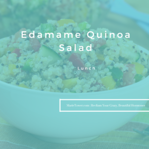 Edamame Quinoa Salad by Marie Tower at MarieTower.com